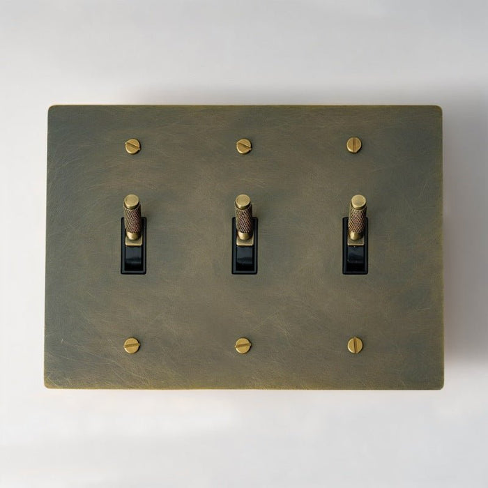Brass Toggle Switch (3-Gang) - Open Box - Residence Supply
