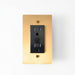 Brass US Outlet (1-Gang) - Open Box - Residence Supply