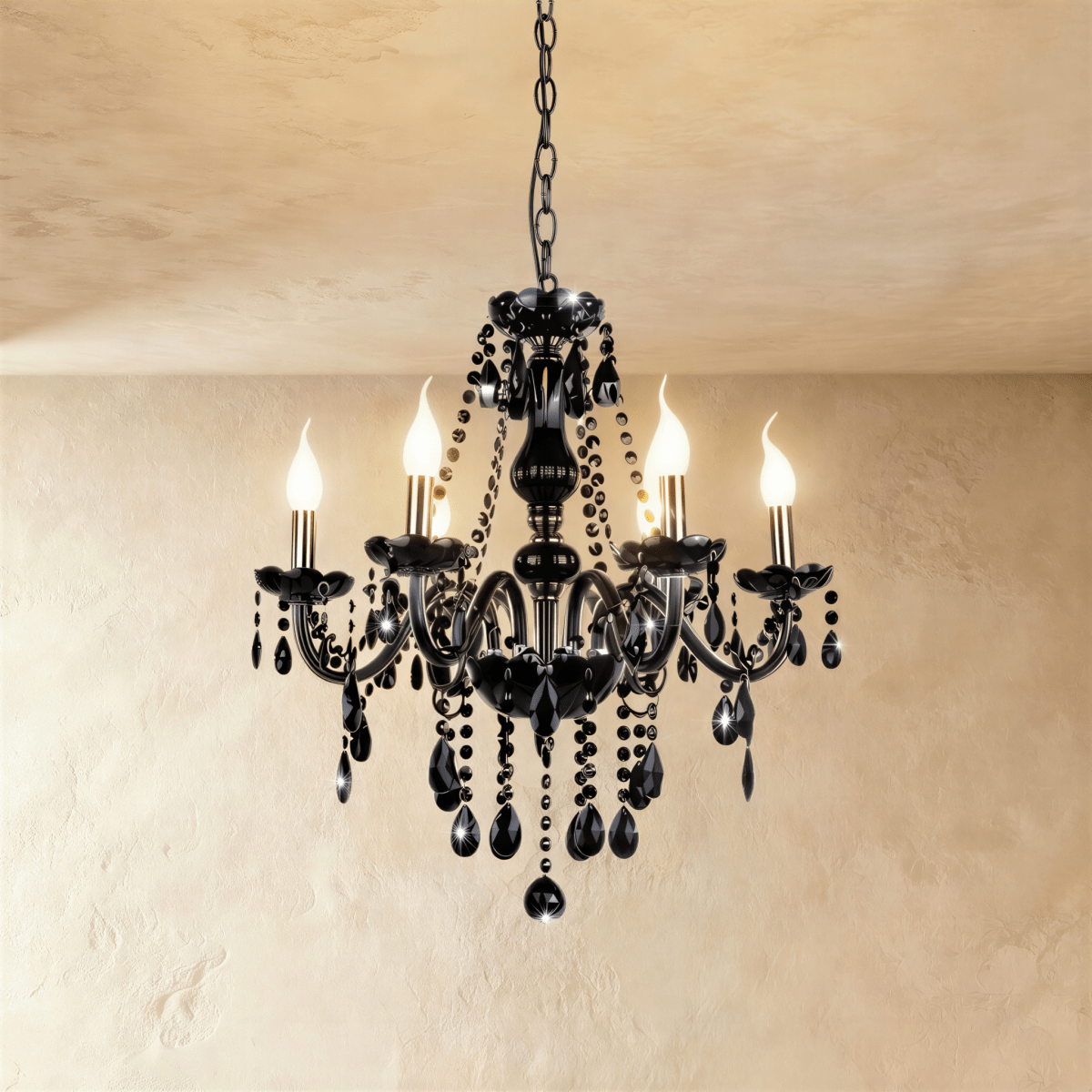 Brigitte Chandelier – Black Elegant & Opulent Lighting Fixture