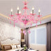 Brigitte Chandelier - Pink - Bedroom Lighting
