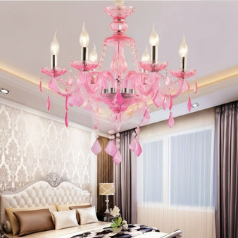 Brigitte Chandelier - Pink - Open Box - Residence Supply