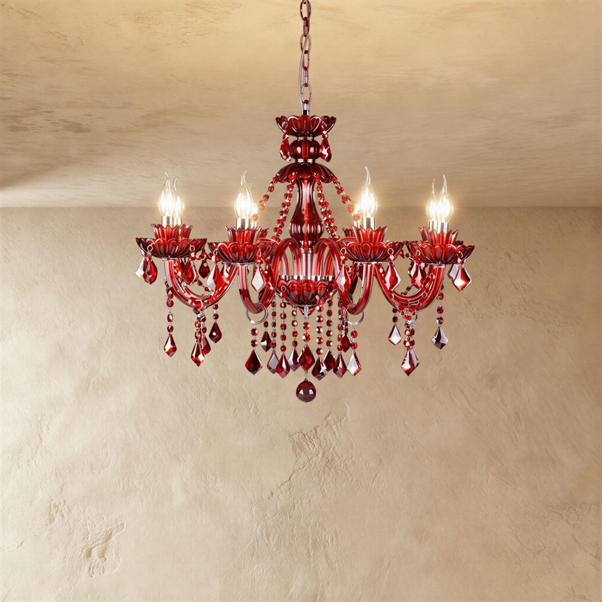 Brigitte Chandelier - Red - Residence Supply