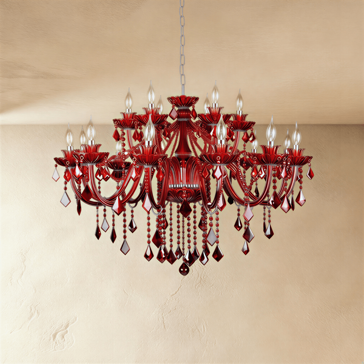 Brigitte Chandelier - Red - Residence Supply