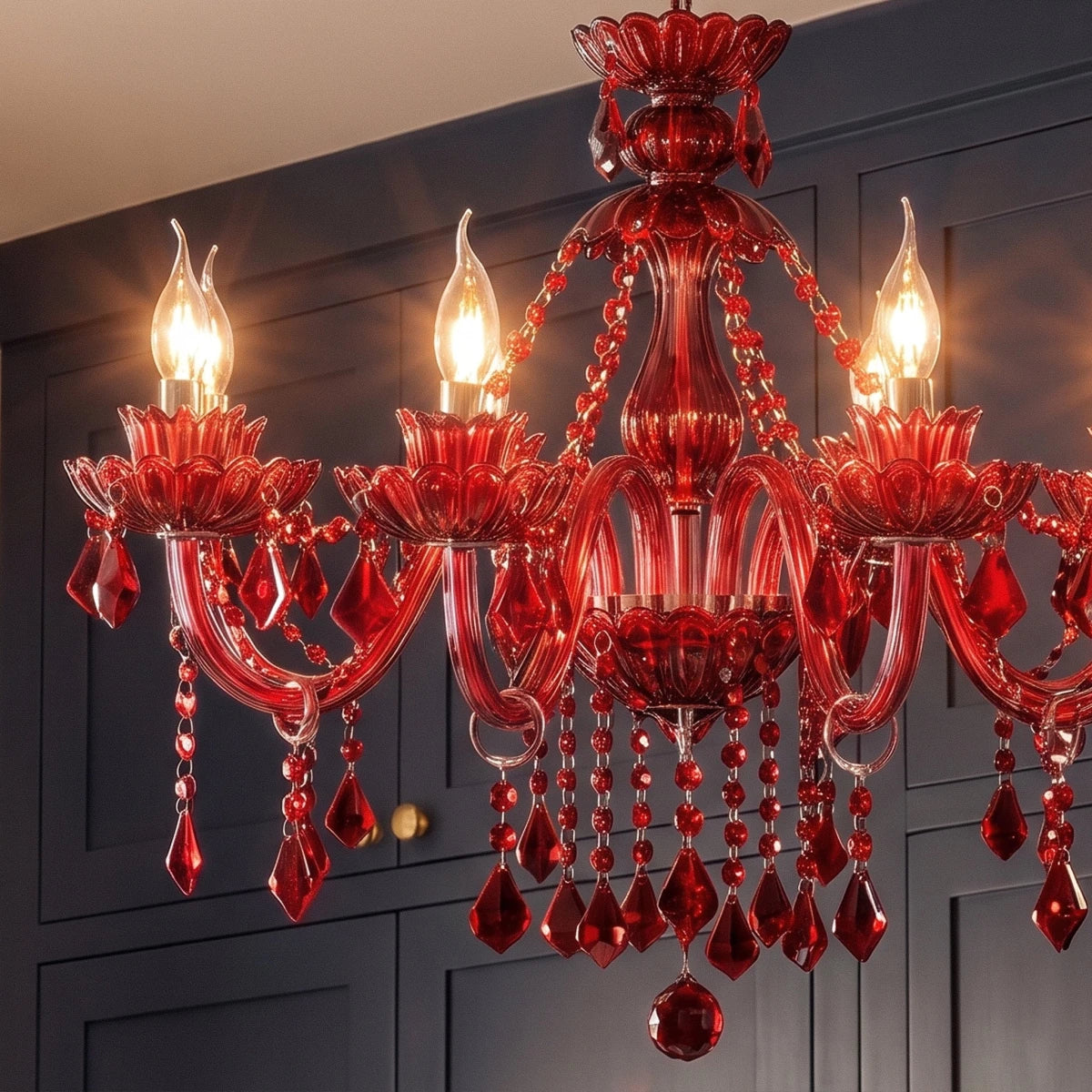 Brigitte Chandelier - Red - Residence Supply