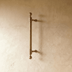 Chrome cabinet pull with spherical knobs, 6 inch length, front view on white background.