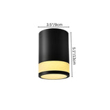 "Ceiling light with compact dimensions (3.5 inches by 5.1 inches), offering sleek and efficient lighting for small or modern spaces."