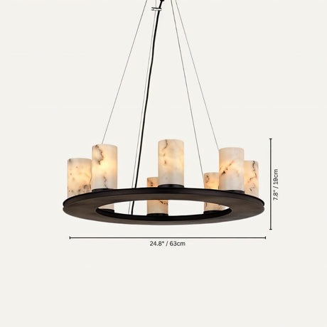 Centrum Round Alabaster Chandelier