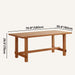 Cerasus Dining Table Size 