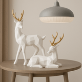 Cervidae Handcrafted Reindeer Figurines - Residence Supply