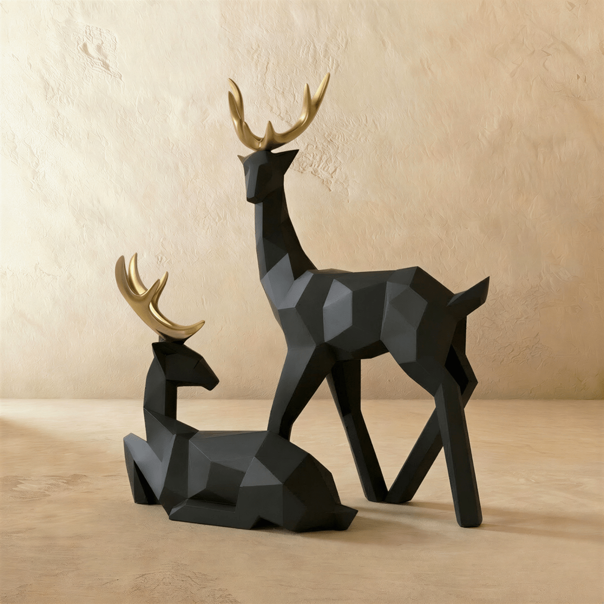 Cervidae Handcrafted Reindeer Figurines - Residence Supply