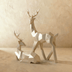 Cervidae Handcrafted Reindeer Figurines - Residence Supply