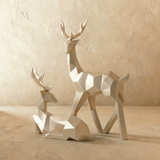 Cervidae Handcrafted Reindeer Figurines - Residence Supply