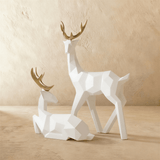 Cervidae Handcrafted Reindeer Figurines - Residence Supply