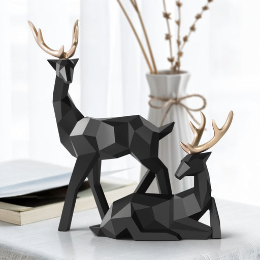 Cervidae Handcrafted Reindeer Figurines - Residence Supply