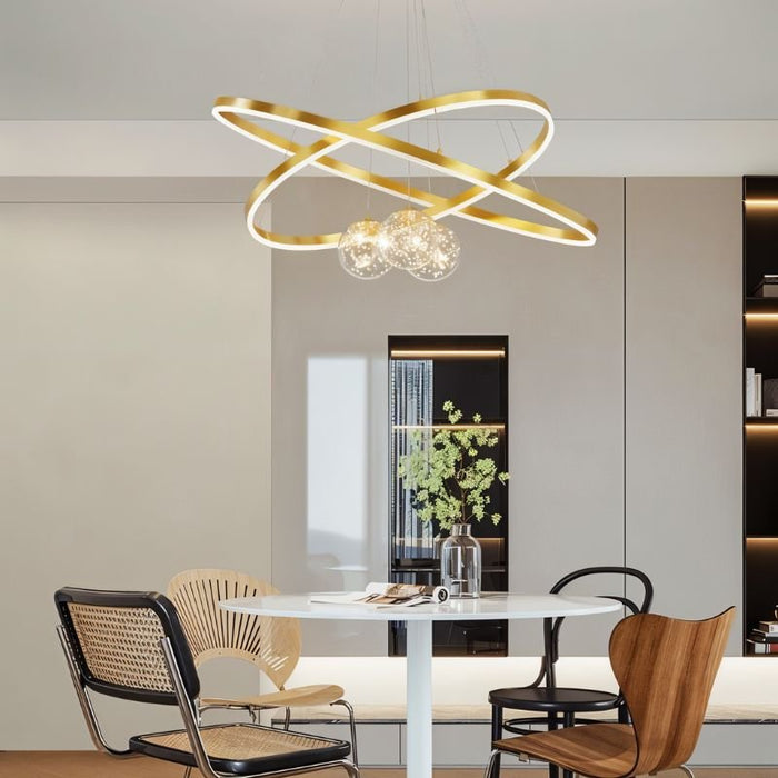 Chaand Modern Chandelier above the Dining Table - Residence Supply