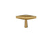 "Modern brass T-bar cabinet pull with a sleek, minimalist design."