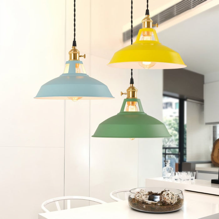 Color Block Shade Pendant Light - Light Fixtures for Dining Table