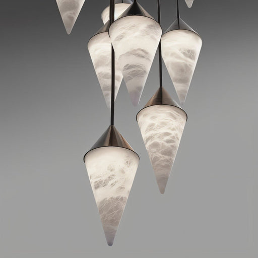 Conus Alabaster Chandelier - Modern Lighting