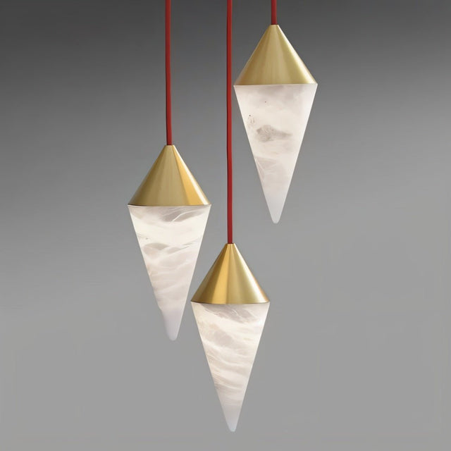 Conus Alabaster Chandelier