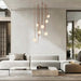 Corium Leather Glass Chandelier - Living Room Lights