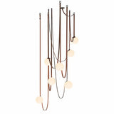 Corium Leather Glass Chandelier
