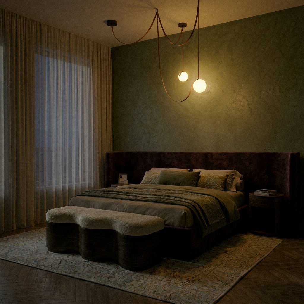 Corium Leather Glass Chandelier - Residence Supply