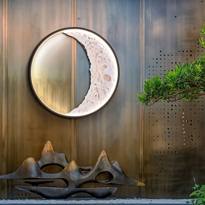Arte iluminado de luna creciente