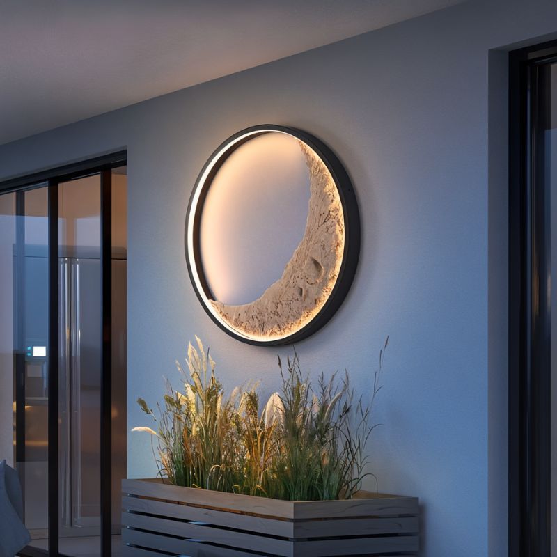 Arte iluminado de luna creciente