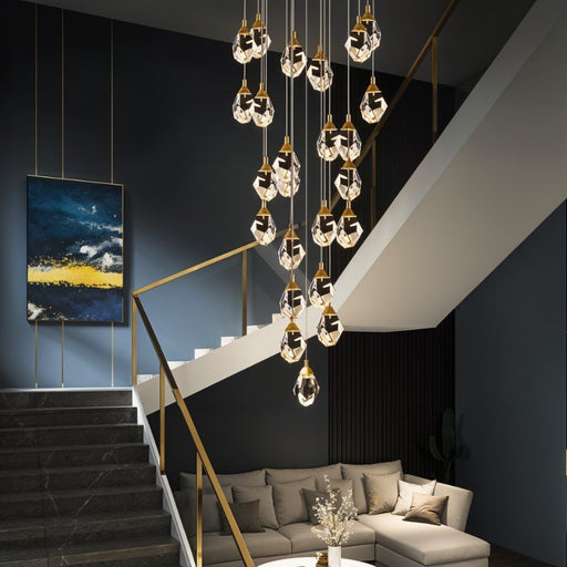 Cristal Modern Chandelier for Staircase Lighting - Residence Supply