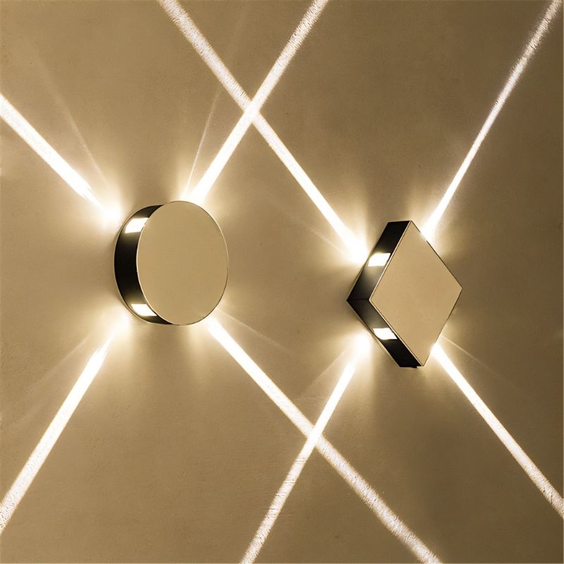 LUMINTURS 6W LED Star Wall Sconce | Multicolor Modern Hallway Light Fixture | 85-265V