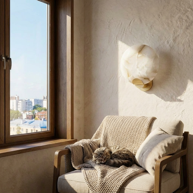 Cruim Alabaster Wall Sconce