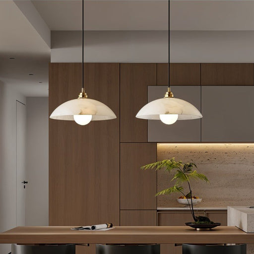 Cupola Alabaster Pendant Light - Modern Lighting Fixture
