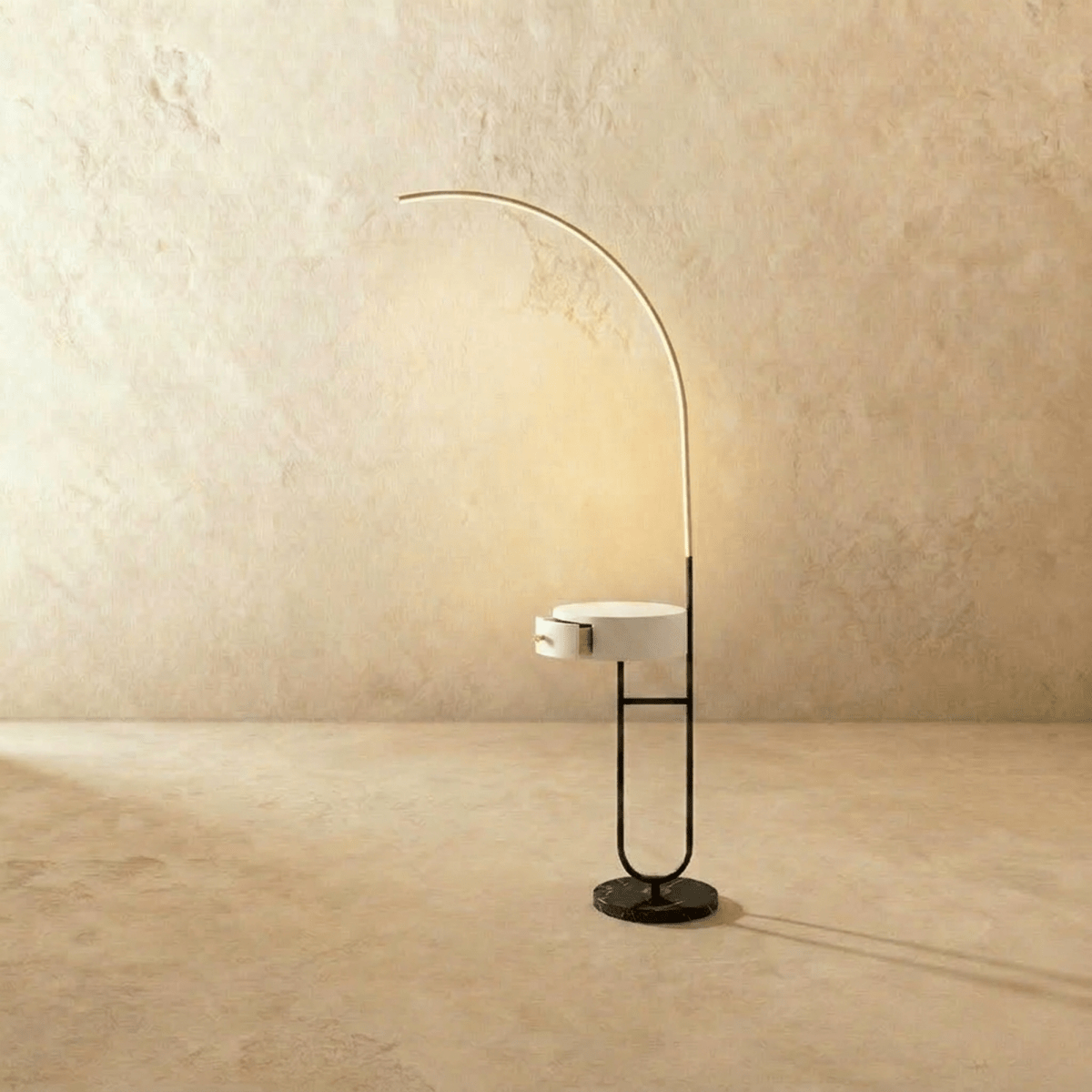 Curva Side Table & Lamp - Residence Supply