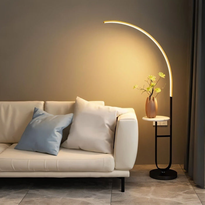 Curva Side Table & Lamp - Residence Supply