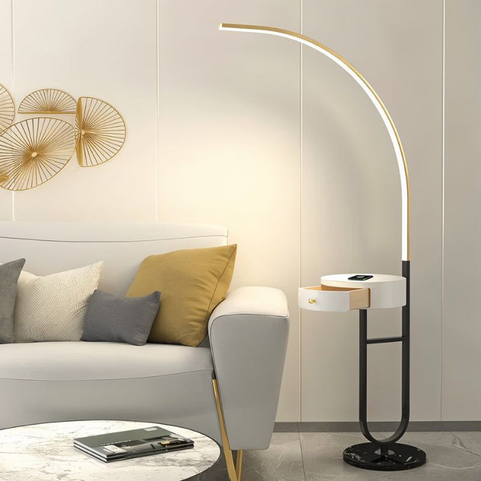 Curva Side Table & Lamp