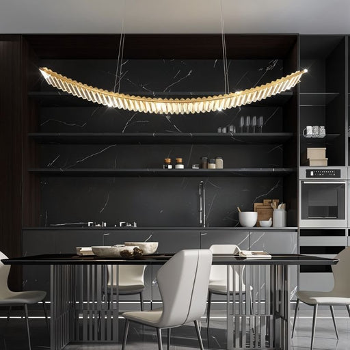 Cyane Modern Chandelier above the Dining Table - Residence Supply