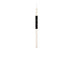 "Contemporary linear pendant light with a marble accent and sleek acrylic tubes."