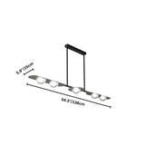 "Copper Dilti pendant light with dimensions showing 5.9 inches/15 cm height and 54.3 inches/138 cm width."