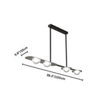 "Copper Dilti pendant light with dimensions showing 5.9 inches/15 cm height and 39.3 inches/100 cm width."