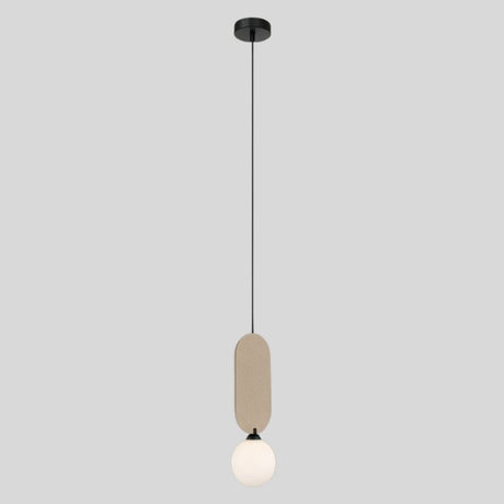 "The Dorea Pendant Lamp offers a simple, single pendant with a metal frame and spherical glass bulb, perfect for adding subtle lighting to modern interiors."