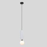 "This Dorea Pendant Lamp features a single spherical glass bulb suspended from a minimalist metal frame, adding a clean and elegant touch to contemporary decor."