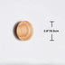 Round wooden drawer pull with natural bamboo finish, 2.6 inches diameter, shown against white background.