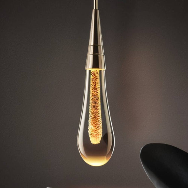 Drop Light Rectangle Drop Pendant Light – Modern Crystal & Gold Design. – Residence Supply