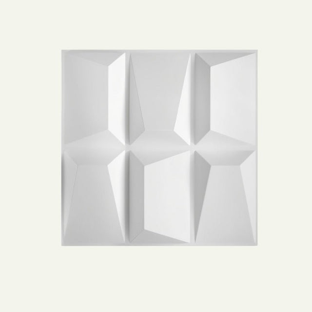 Durven Wall Panel– Stylish, Durable, Waterproof Design shown as a single white PVC panel with a 3D geometric pattern.