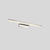 "A modern, minimalist LED wall lamp with a polished stainless steel body, featuring a sleek, elongated design."