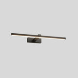 "A modern, linear LED wall lamp in a dark finish, showcasing its sleek design."