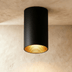 "A sleek cylindrical ceiling light made from durable aluminum, designed for contemporary interiors, offering a clean, minimalist style."