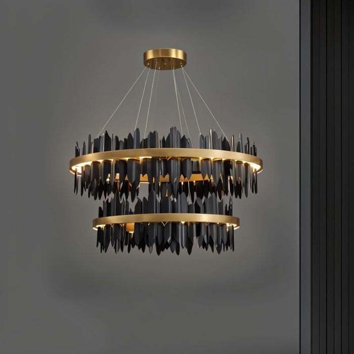 Elaine Twilight Chandelier: With its dark bronze finish and smoky glass shades, this chandelier evokes the mysterious allure of twilight, casting a subtle, moody light that captivates the imagination.