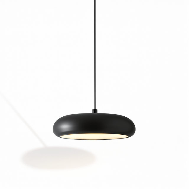 Modern Emiva Pendant Light glowing with soft LED illumination, perfect for ambient lighting in bedrooms, kitchens, or living rooms.