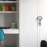 "gold and silver geometric pull bars with modern design"